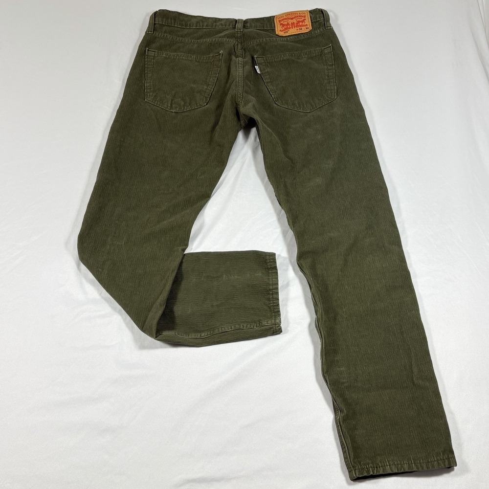 Levis 502 Mens FITS 32x30 Green Corduroy Pants Stretch 5 Pocket Grunge Emo Punk - Picture 2 of 13